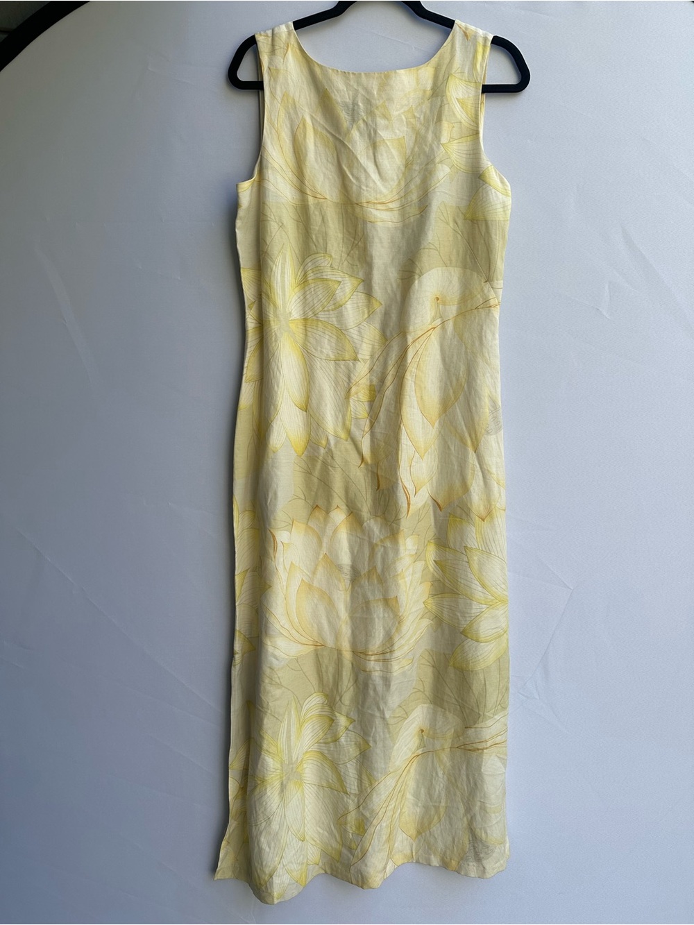 Vintage Tommy Bahama Pale Yellow Floral Maxi Dress